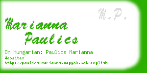 marianna paulics business card